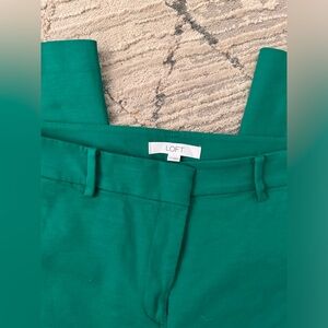 12 LOFT Riviera Slim Green ankle pant like new
